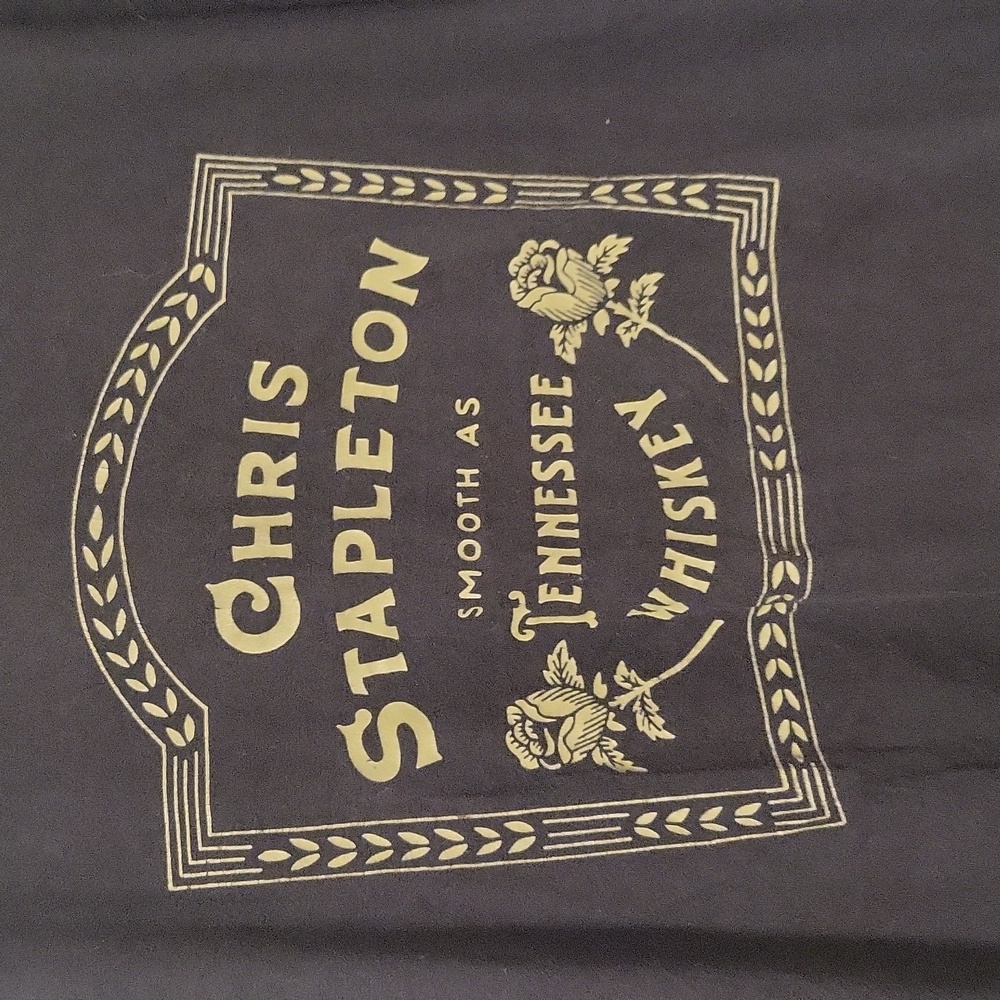 Chris Stapleton short sleeve men's  black tee size XXL